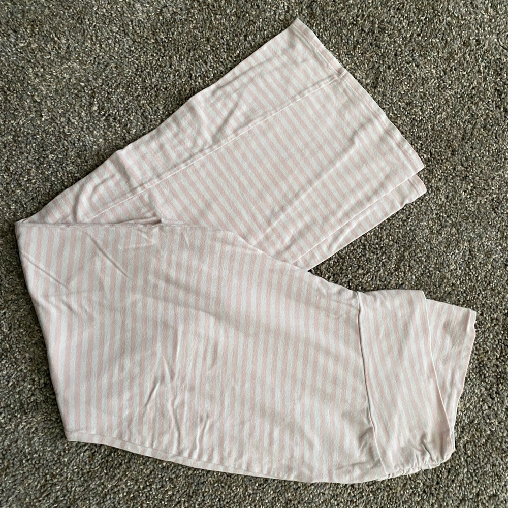 Motherhood Maternity Pink/White Stripe Sleep Pants